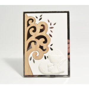 Calice con pannello in legno