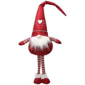 Pupazzo gnomo in poliestere rosso