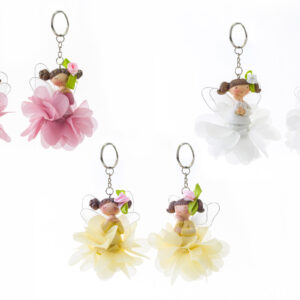 Portachiavi fatina in resina 3 ass