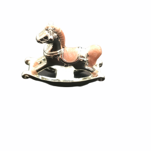 Cavalluccio a dondolo rosa