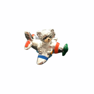 orsetto smaltato con aereo