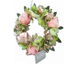 Ghirlanda di rose rosa piccola