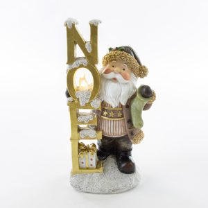 Babbo natale con luci h 26 cm