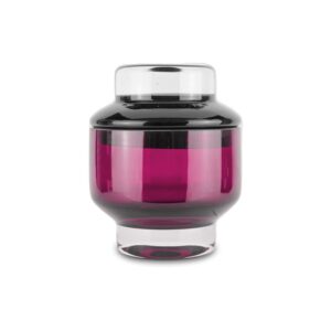 Centrotavola in vetro cachemire fucsia "vesti la tavola"